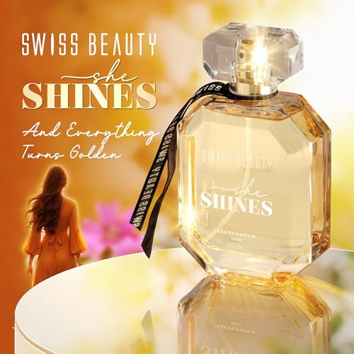 Image of Swiss Beauty She Shines EDP, 100ml | Long-Lasting | Ideal For Gifting | Everyday Wear | Top Note: Neroli | Middle Note: Jasmine | Base Note: Musk