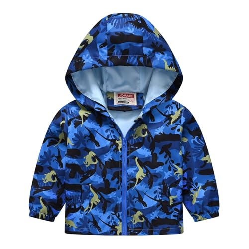 Kids Girls Waterproof Windproof Jacket Long Sleeve Full Zip Up Hoodie Boys Cool Print Lightweight Coat Jackets Clothes