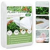 YDSL Plant Covers Freeze Protection 10FT×50FT, 1.06 oz/yd² Floating Row Covers for Garden Beds Pest/Sun Protection, Frost Cloths for Outdoor Plants for Vegetables Flowers Fruits Winter Protection