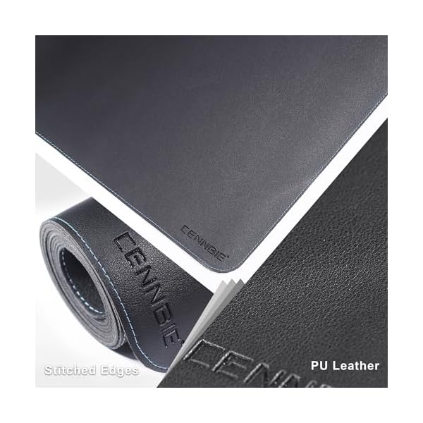 CENNBIE 100x50cm Desk Pads Artificial Leather Laptop Mat, Perfect Desk Mate for Office and Home, Rectangular, Large - Image 3