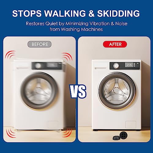 4 Sets Of Multi-Purpose Rubber Mats And Anti Vibration Mats For Washing Machines And Dryers, Protective Floor Mats For Household Appliances And Furniture. #TOP2