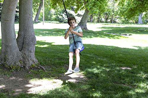 Squirrel Products Heavy Duty Plastic Tree Swing - Single Disc Rope Swing with Leg Protectors - Additions & Replacements - Outdoor Play Equipment - Green