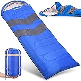 Sleeping Bag - Lightweight, Waterproof, Compact with Compression Sack - For Adults, Kids and Boys - Great for 4 Season Traveling, Backpacking, Hiking, Outdoor - Best Camping Gear and Equipment (New)