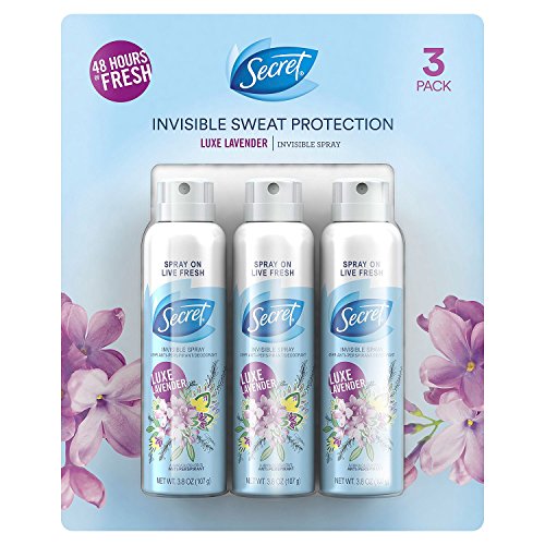 Secret Invisible Spray Deodorant, Luxe Lavender (3.8 oz., 3 pk.)