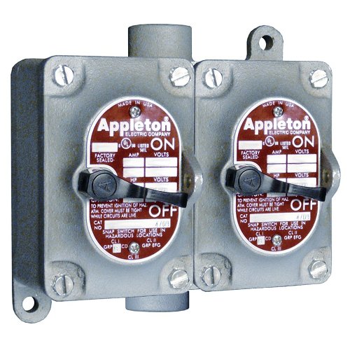 APPLETON EDSC1240 2G 1/2 SNAP Switch STAFS Electrical Outlet
