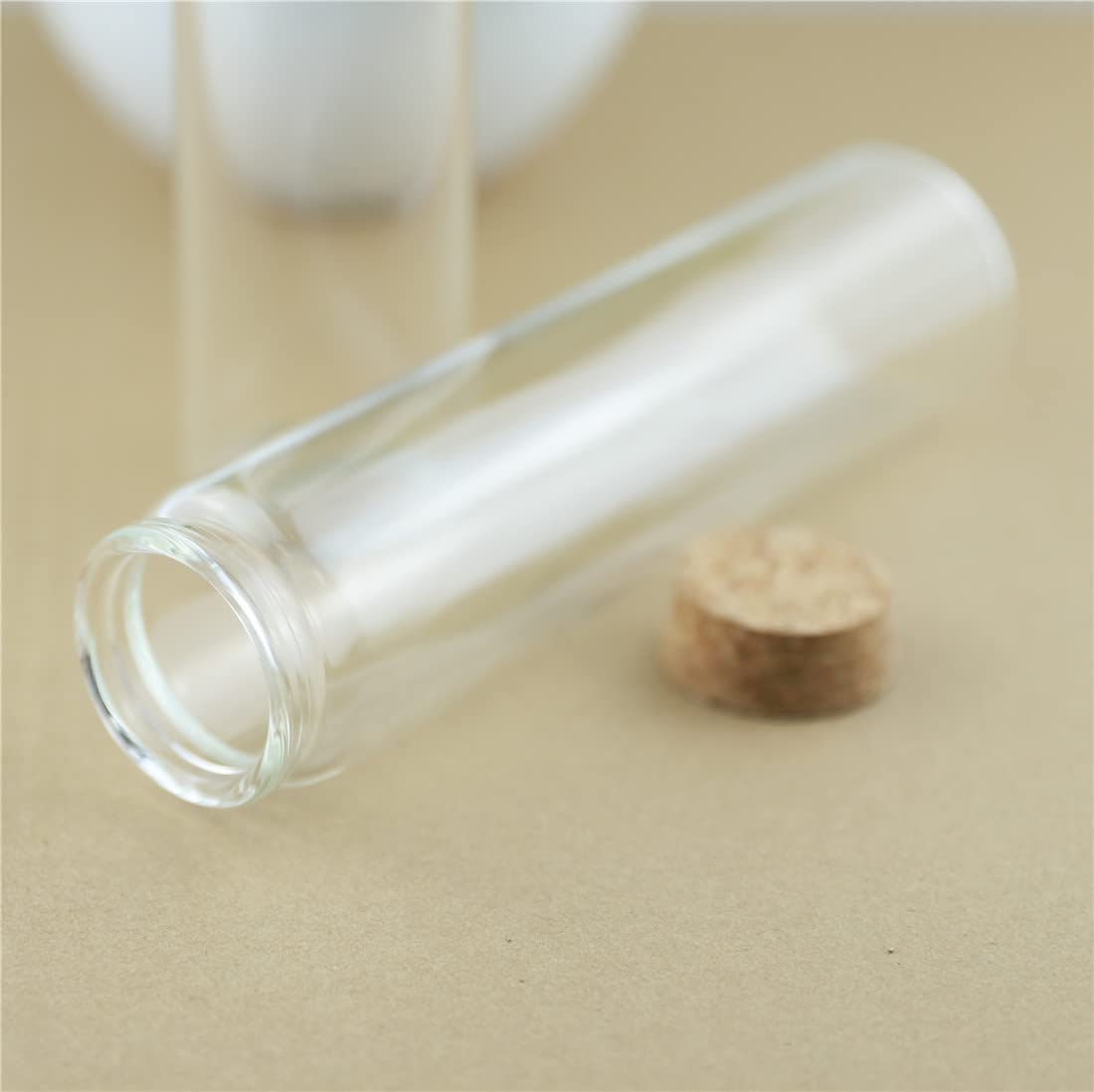 SYLALE 6 unids/Lote 47 * 180mm 240ml tapón de Botella de Vidrio Tubo de ensayo Tarro de Almacenamiento Picante Botella contenedores de Alimentos Especias Dulces frascos de Vidrio Viales