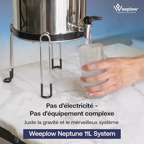 Weeplow Neptune Système Filtration d'Eau par Gravité 11L Inox AISI 304 – vue 3