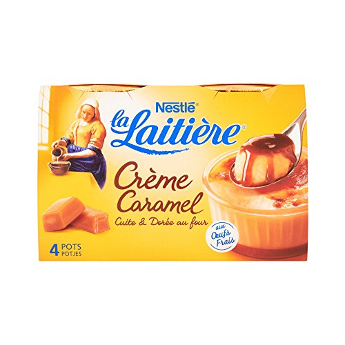 La Laitière Crème Caramel Cuite/Dorée au Four 4 x 100 g