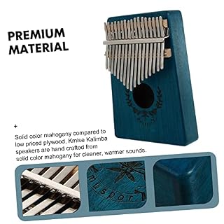 Mikinona 1 Set Musique Et Mini Touches Adultes Professionnel Mbira Piano Pratique Kalimba Bois Bleu Débutants Doigt… - Les Beatles, Paul McCartney, John Lennon, RIngo Starr, George Harrison Mikinona 1 Set Musique Et Mini Touches Adultes Professionnel Mbira Piano Pratique Kalimba Bois Bleu Débutants Doigt… – Image 2