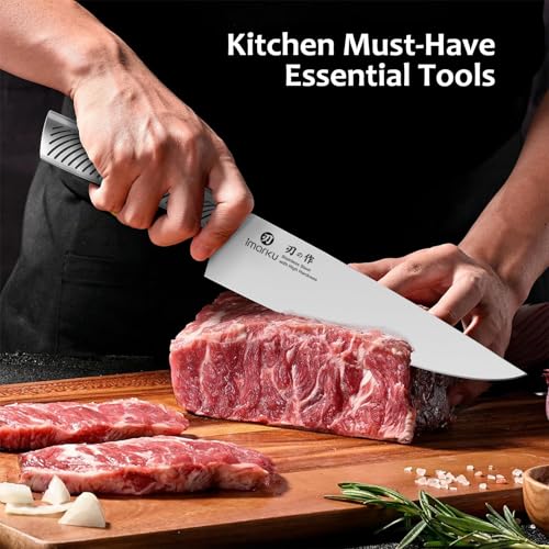 Image of imarku Knife Set, 14 Piece Premium Kitchen Knife Block Set, Razor Sharp Japanese Chef Knives Set for Kitchen with Built-in Sharpener, Dishwasher Safe & Quality Acacia Wood Block, Gift for Women