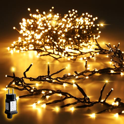 SALCAR 10m 1000er LED Cluster Lichterkette Außen,...