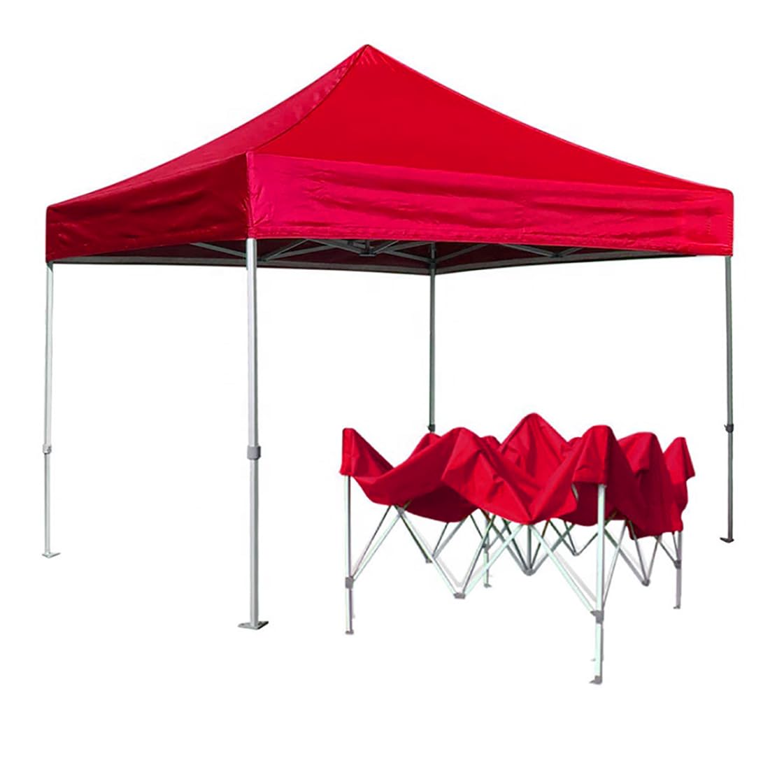 10x10 ft Super Heavy Duty (33 Kg) Outdoor Gazebo Canopy Tent, Popup Foldable Canopy Tent, Picnic Tent, Medical Tent (3x3 M, Red)-image-43