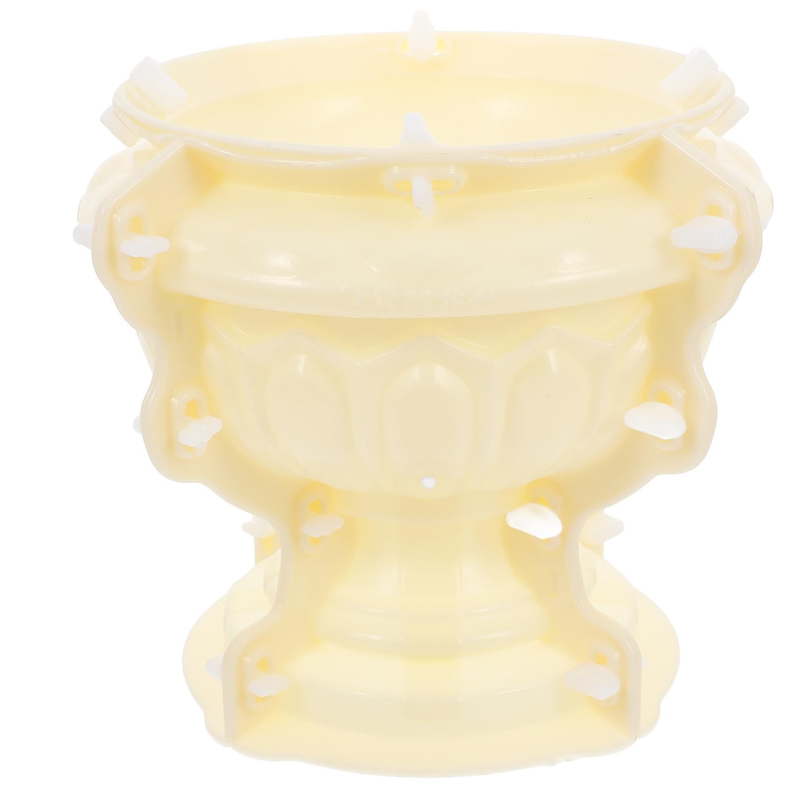Molde de Maceta Estilo Europeo, Plástico Reutilizable Beige | Moldes Macetas, Hormigón y Bricolaje, Flexible, Lavable, Fácil de Usar, para Bonsái