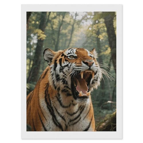 Peinture diamant 5D tigre FodPand pour réduire le stress par l'art thérapie chez soi