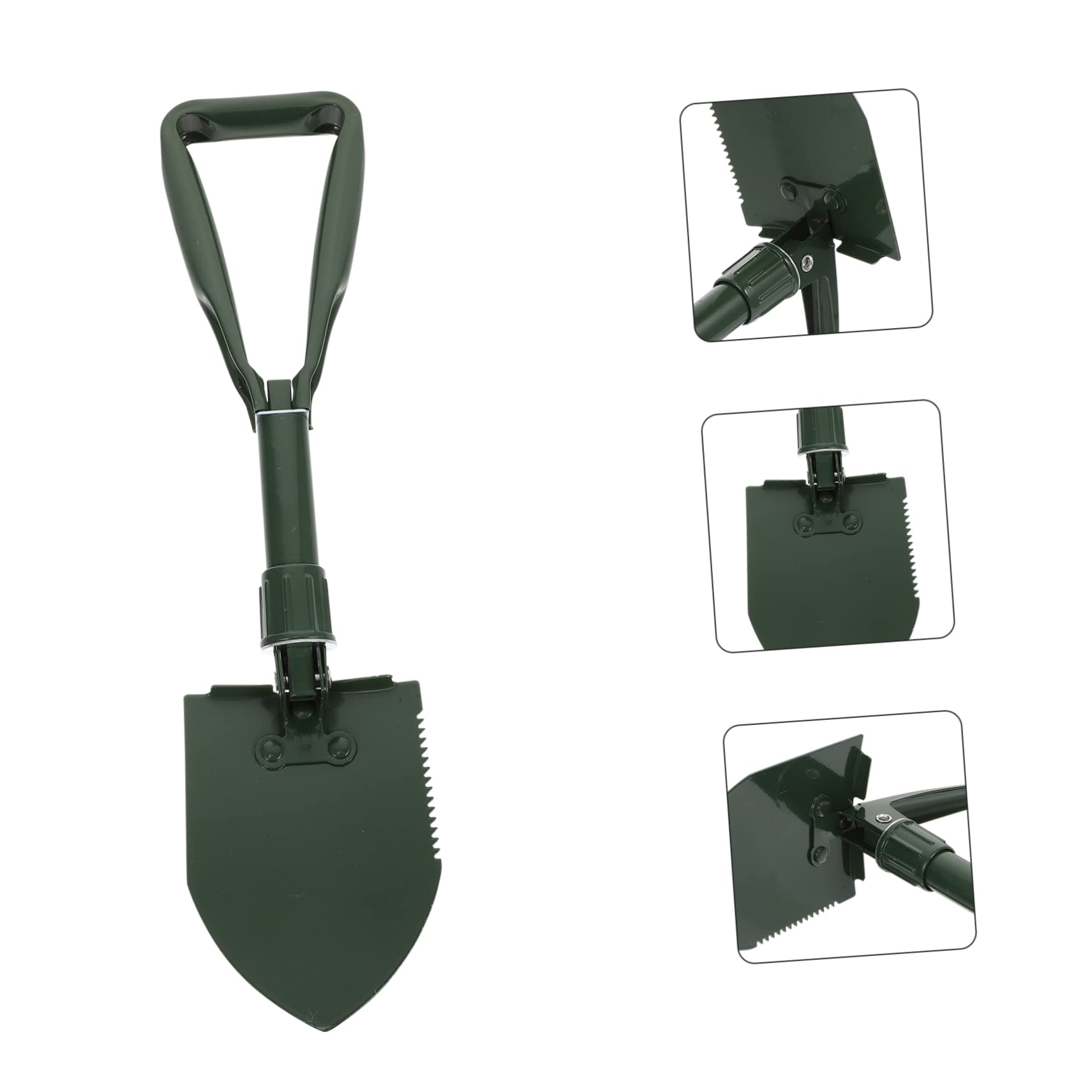 Klappbare Gartenschaufel Edelstahl mit T-Griff Mittelgroße Outdoor Schneeschaufel für Camping Winter Schneeräumgerät mit Tragetasche Vielseitig für Abenteuer und Camping