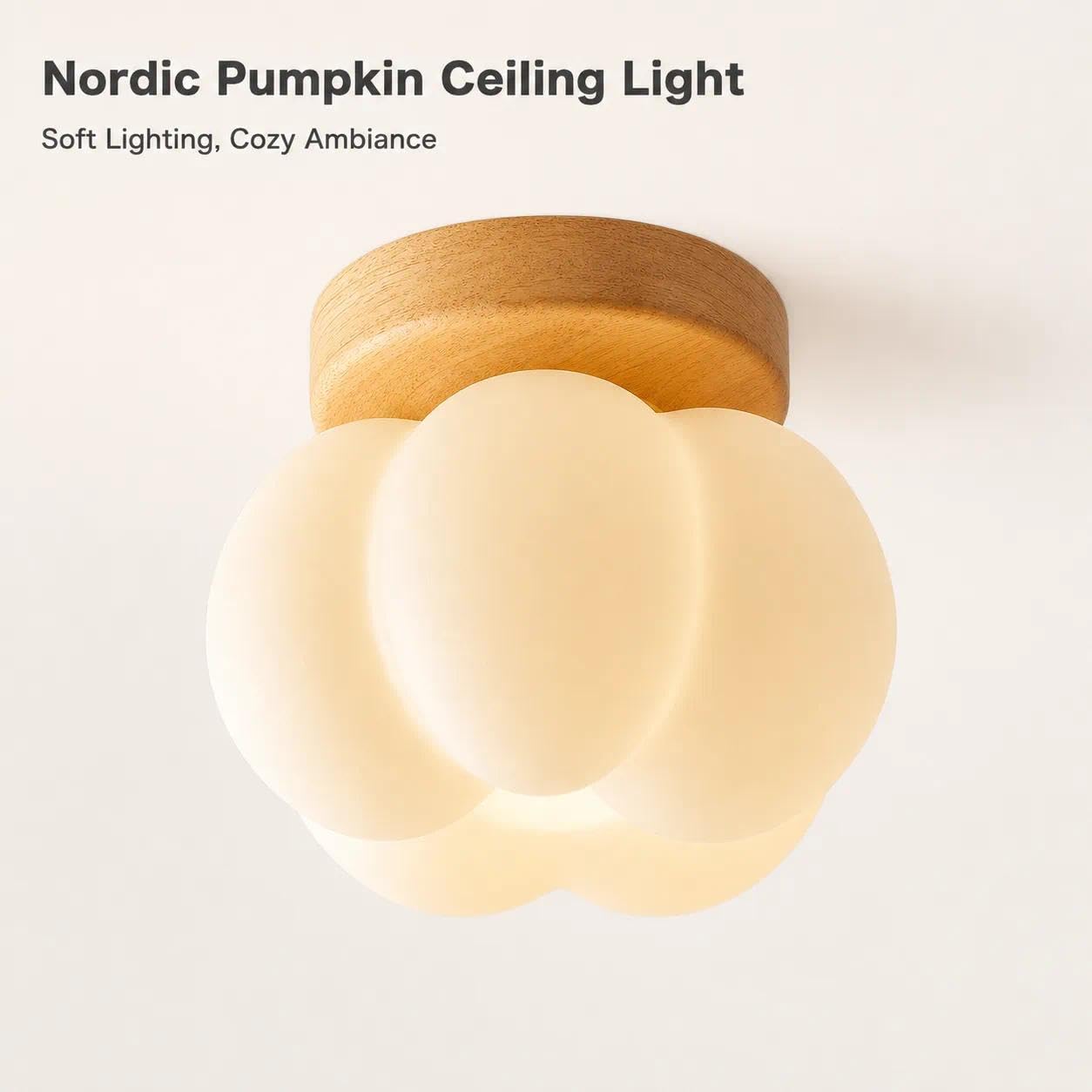 Lampa sufitowa z naturalnego drewna w kształcie kwiatu, 12 W, G9, LED, 3 temperatury barwowe, półstrukturalna, możliwość ściemniania, Ø16 cm, do korytarza, salonu, sypialni
