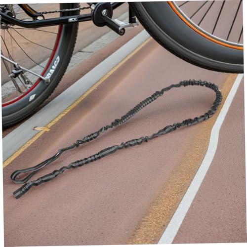 Correa retráctil para bicicleta: remolque elástico de montaña con asa cómoda 7