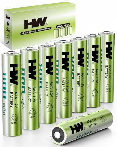 8-Pack HW AAA NiMH Rechargeable Batteries 800mAh | 1.2V | 1000 Cycles $4.49 w/ S&S - image 1