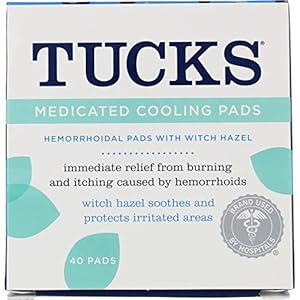 Tucks Medicated Cooling Pads, 40 Pads (Pack of 10)
