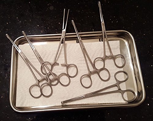 6 Body Piercing Micro Pennington Forceps Slotted 6
