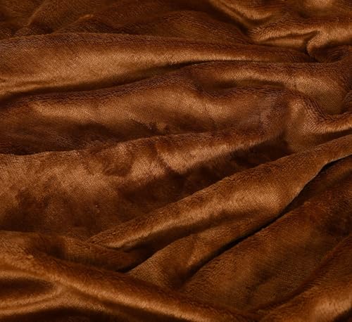 Image of Sands Premium Ultra Soft Woollen Pillow Cover Set of 2 for Winter with Zipper Closure, Cozy Pillow Case Perfect for Warmth, Flannel Warm Pillowcases, King size-18X28 Inches (Brown)