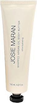 Josie Maran Whipped Argan Oil Body Butter (4.6 oz) - Nourishing Body Cream - Quick-Absorbing Moisturizer - Organic Argan Oil from Morocco - Unscented