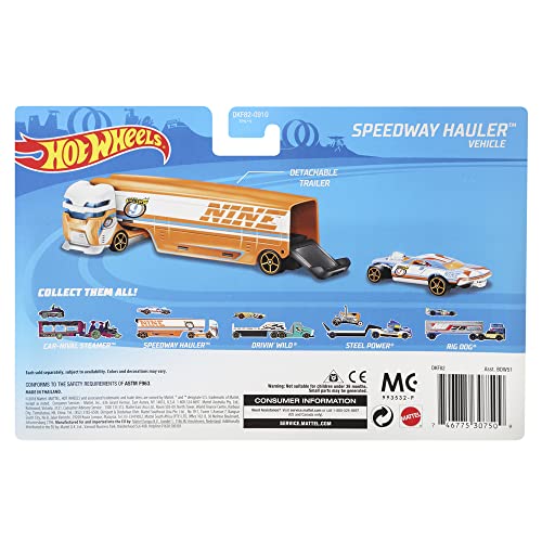 Hot Wheels Speedway Hauler Vehículo Semi-camión con Remolque miniatura 6