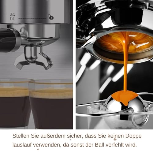 Bola de enfriamiento de espresso de acero inoxidable reutilizable con soporte 7