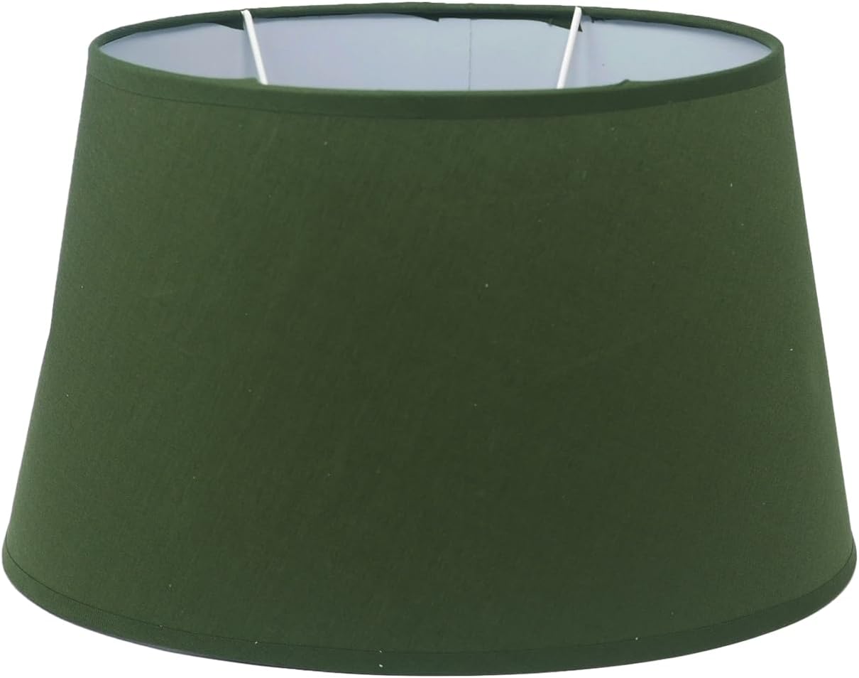 SEWOART Retro Lampenschirm Aus Stoff – Grauer Zylindrischer Schirm Für Decken- & Tischlampen, 28x28x19,3 Cm