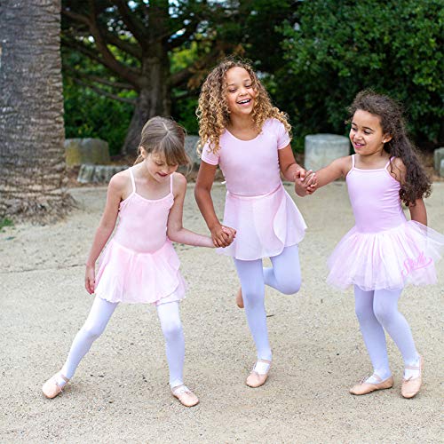 Stelle Ballet Skirts for Girls Toddler Dance Skirt Chiffon Kids Ballet Wrap Skirts (Pink (Adjustable Tie), 10-12 Years) - Thumbnail 2