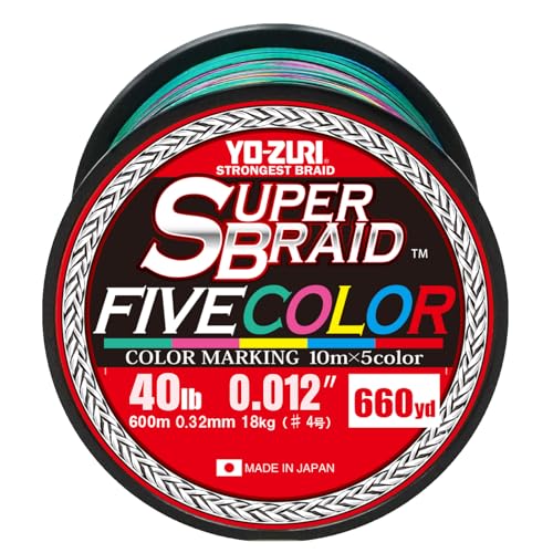 Yo-Zuri Superbraid 660 yd Floating Braid, 5-Color, 40 lb