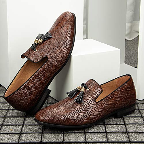 Image of Meijiana Men's Velvet Loafers - Fashion Casual Low-Heel Dress Shoes for Men with Rubber Sole & Metal Buckle - Perfect Business & Formal Attire, Stylish Mens Shoes