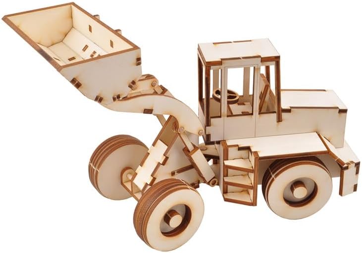 영공방 Youngmodeler Wooden Model Kit – Shovel Loader, DIY Construction Vehicle 3D Puzzle for Kids & Hobbyists