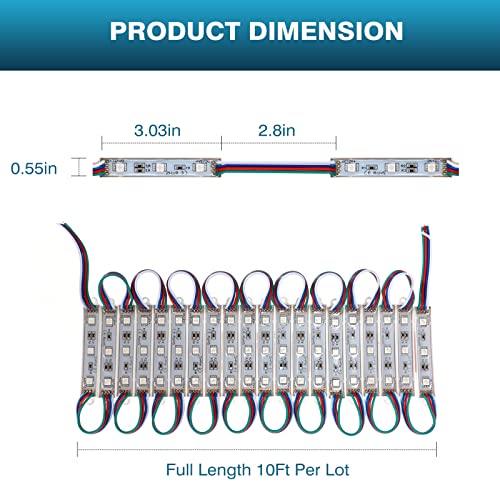 Ironwalls Storefront Led Lights For Business 100Ft, 200Pcs Smd5050 3 Led Module Lights For Windows, Waterproof Window Decorative Lights For Letter Advertising Sign, Wedding, Party, Store, Home Decor #TOP2