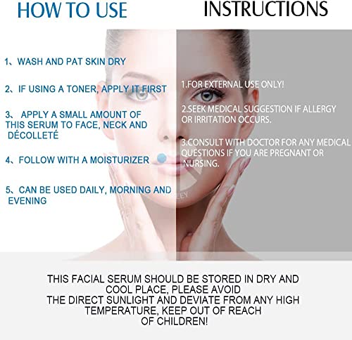 Pure Hyaluronic Acid Serum For Face, Facial Moisturizer With Vitamin C Skincare Fades Wrinkles Repair Brightening Firming Hydrating For Dry Skin (1Fl.oz/30Ml) (2Pcs)… #TOP2