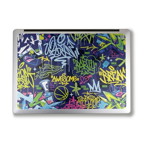 Image of Laptop Skin Compatible with Alienware M18 R2 (2024) - Neon Tags - Premium 3M Vinyl Protective Wrap Decal Cover - Easy to Apply | Crafted in The USA by MightySkins