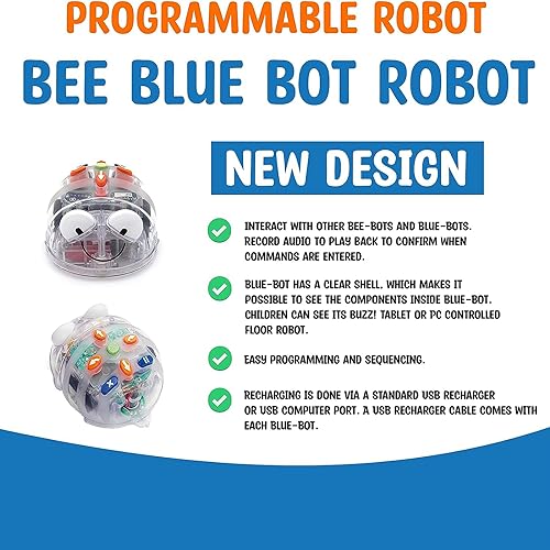 blue bot floor robot single see amp say for classroom teaching amp learning coding for beginner