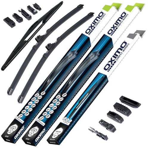OXIMO SIMPLY WORKS Essuie-glaces avant et arrière pour Renault Vel Satis 1 I 04.2002-12.2009 Monospace, Lot de 3 balais d’essuie-glace - gauche 750 mm,...