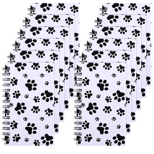 Carnet de poche à spirale chien bleu Ctosree lot de 12