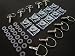10 Pcs Race Fasteners 1/4 Turn Quick Release Clip Fastener Washer Dzus Panex 17mm D-Ring
