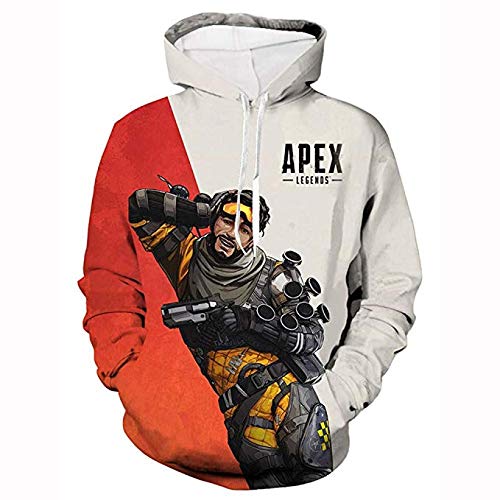 Pull décontracté numérique 3D de baseball pour homme en grande taille S