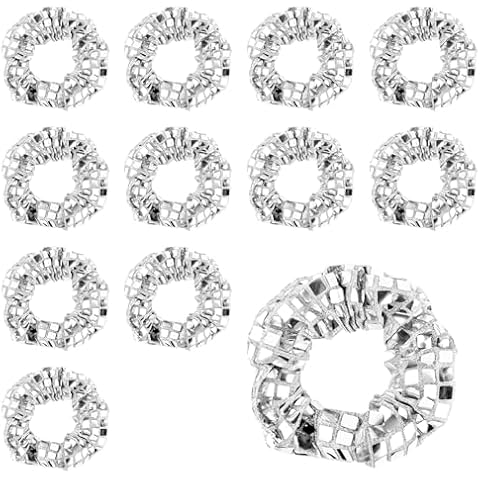 12pcs Disco Ball Sequin Hair Scrunchies Cover