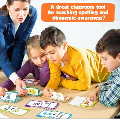 Image of Word Family Build Book 30 Piece Phonics Flip Cards ABC Vocabulary and Sight Word Learning Game for Toddlers Kids Kindergarten Reading Practice Educational Toy