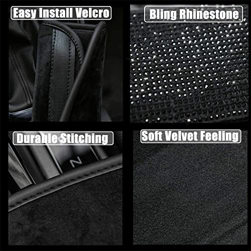 Mingzaiqipei Bling Bling 2Pcs Car Safety Belt Covers - Crystal Diamond Seat Belt Shoulder Pads For Women Or Girls (Green) #TOP4