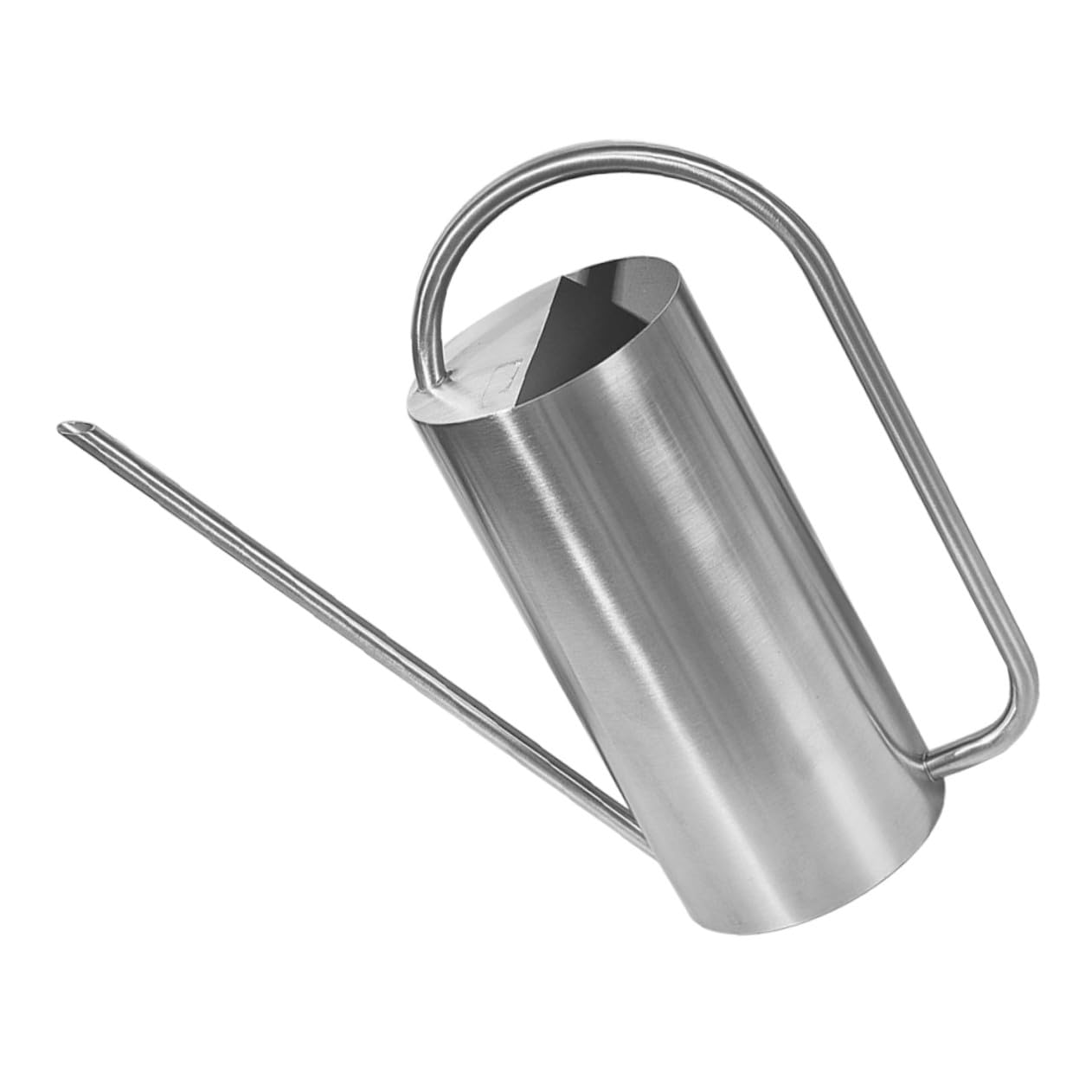 Edelstahl Gießkanne 1, 5l mit Langem Ausguss für Garten | Silber, Ergonomischer Griff, Leicht Nachfüllbar, Stabile Ausführung, 1, 5 Liter Fassungsvermögen