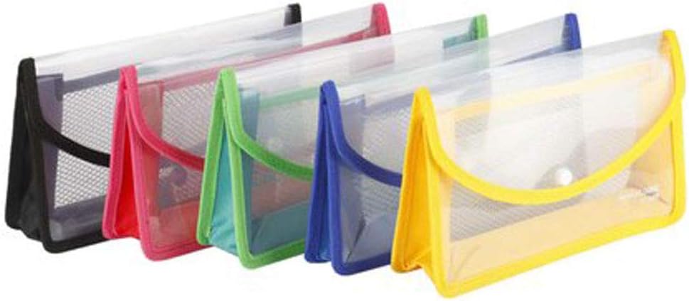Flexi Button Bag Cheque Book Holder/Document Holder/Passbook Holder/Cheque Book Organizer/Cheque Book Pouches 6 INCH X 10 INCH (Pack of 4) - Multicolour