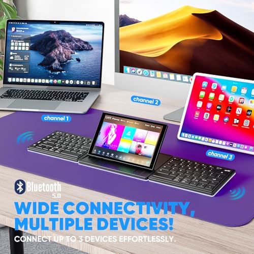Image of MP Mobile Pixels Tetra Keyboard with 8 inch Touchscreen, Customizable Hotkeys Wireless Ergonomic Keyboards, 3 Modular Layouts, Bluetooth Connectivity, USB-C Charging, Portable Keyboard for Windows /Mac