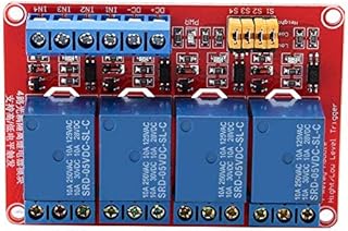 Relay Board, Keenso Relay Module 4 Channel with Optocoupler Low Level Trigger Expansion Board for Arduino 5V/12V/24V (5V)