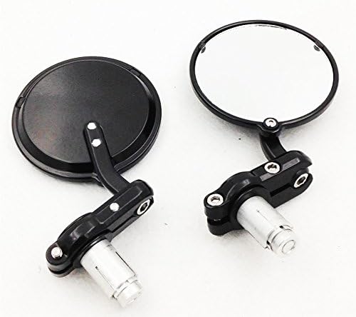 Miniatura 7 de XKH grupo motocicleta negro aluminio redondo mini bar extremo 78 "espejo para Cafe Racer Clubman CB XS KZ GS nuevo