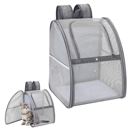 Breathable Pet Backpack Carrier - Lightweight, Foldable & Escape-Proof Design for Small Dogs & Cats, Air Travel Approved, Durable & Comfortable for Hiking, Travel, and Daily Use
